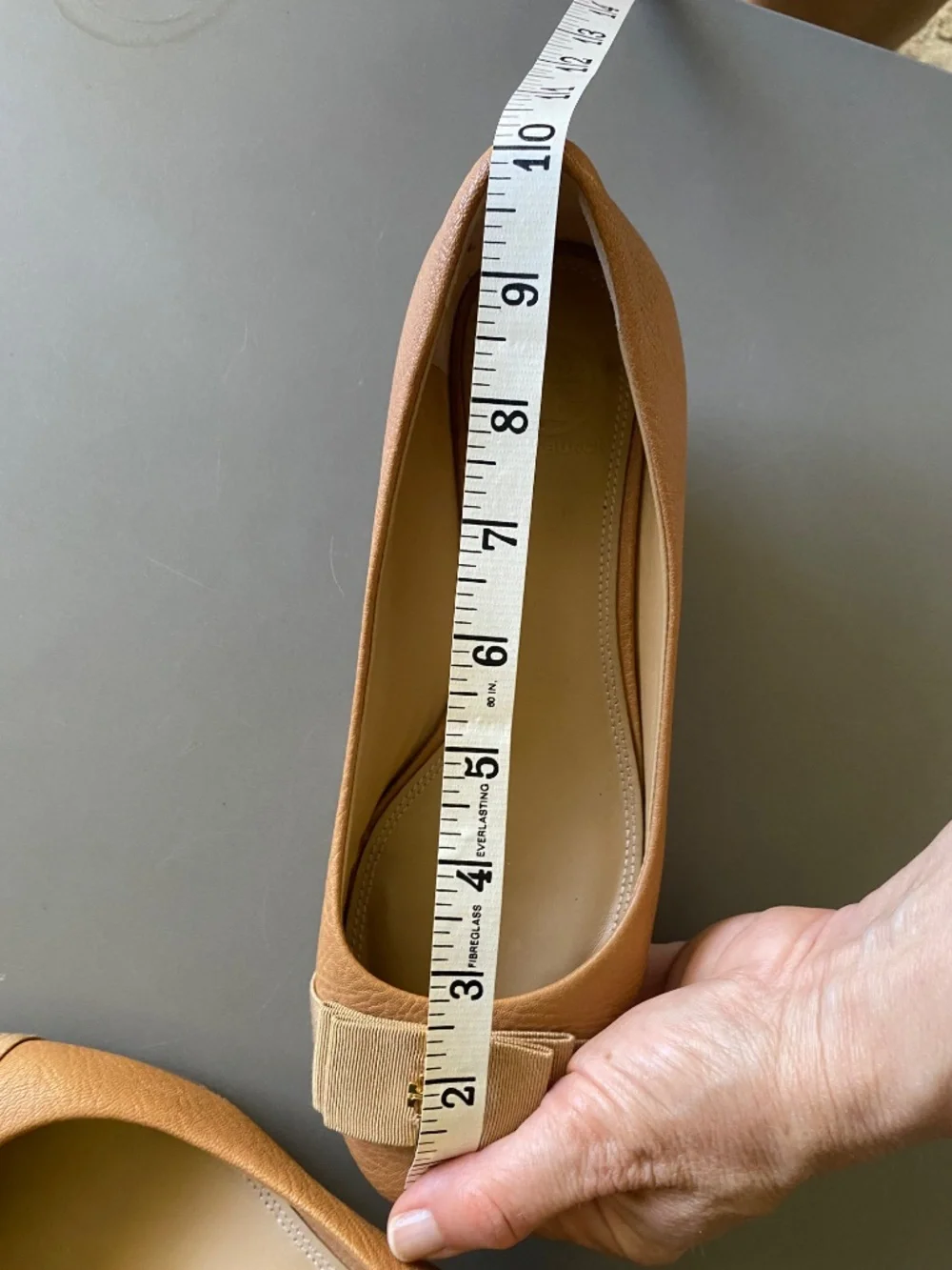 Tory Burch Trudy Wedge Pumps Tan Size 7.5-8